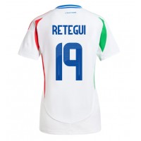Camisa de Futebol Itália Mateo Retegui #19 Equipamento Secundário Mulheres Europeu 2024 Manga Curta